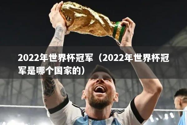 2022年世界杯冠军（2022年世界杯冠军是哪个国家的）